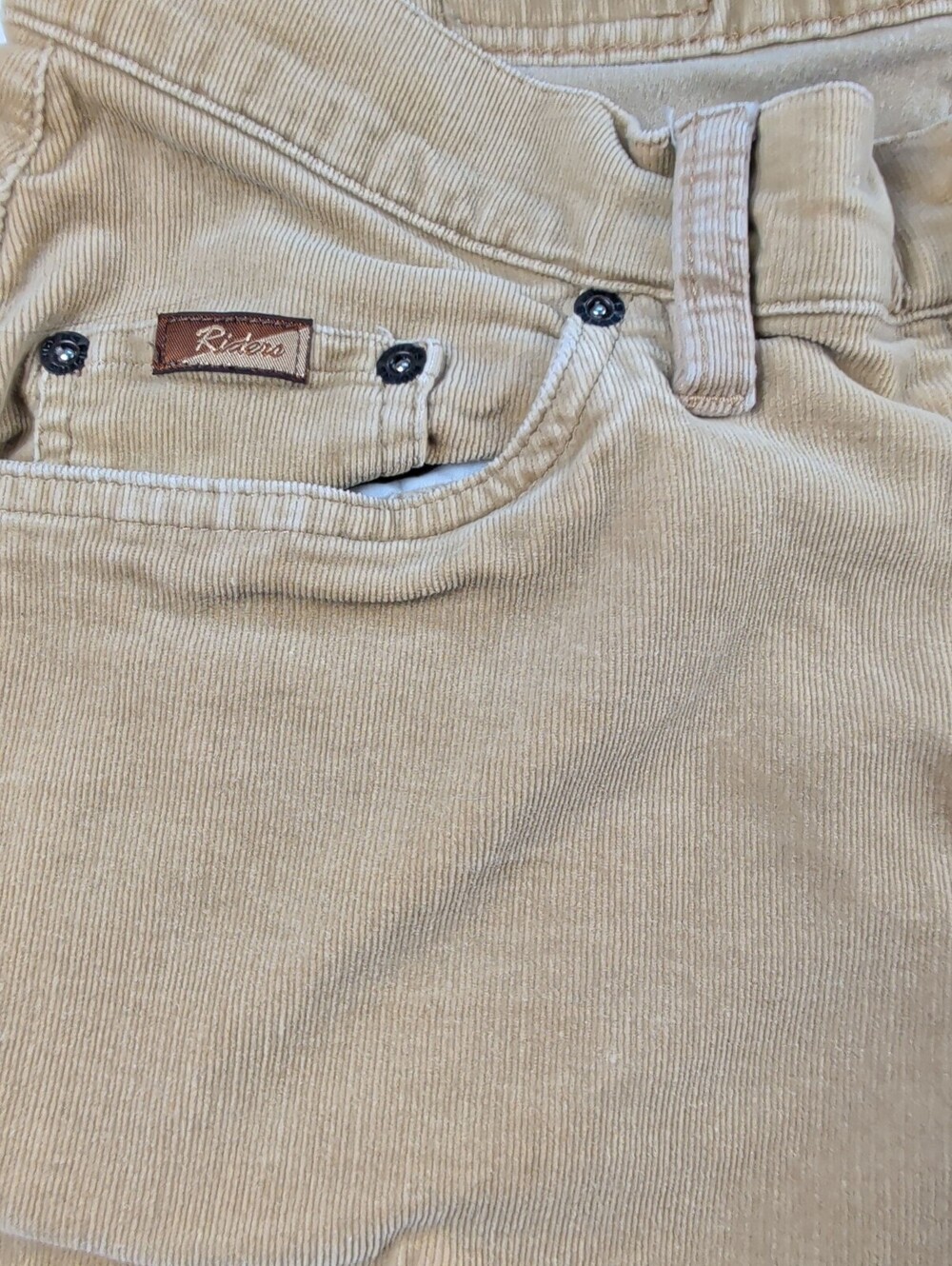 90's Vintage Lee Riders Tan Corduroy Pants Mid Rise Straight Leg - Picture 5 of 7